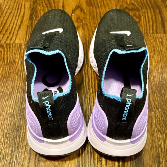 Nike Black and Purple Athletic Slip On Sneakers - Picture 5 of 8
